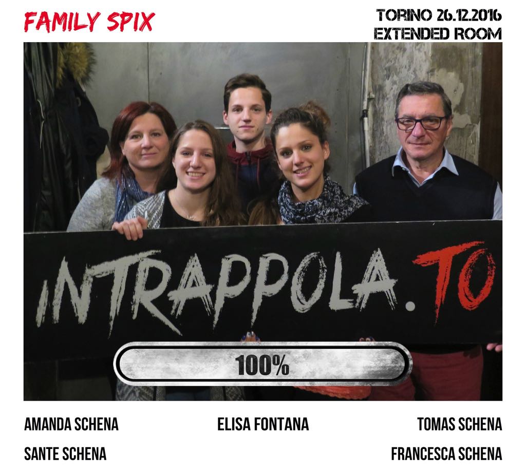 Il gruppo family spix è fuggito dalla nostra escape room Extended Room