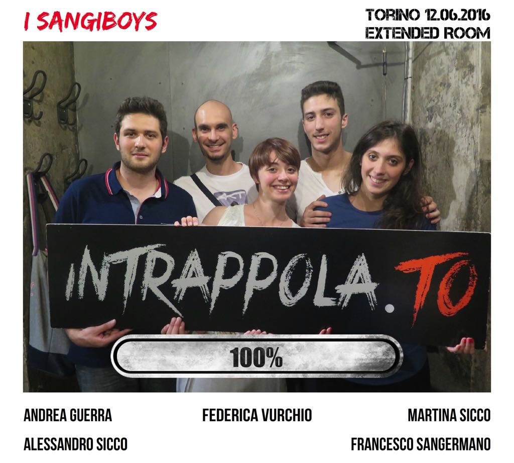 Il gruppo i sangiboys è fuggito dalla nostra escape room Extended Room