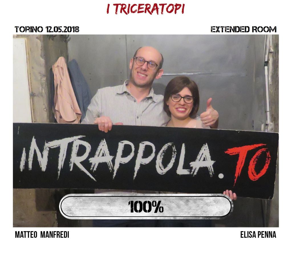 Il gruppo i triceratopi è fuggito dalla nostra escape room Extended Room