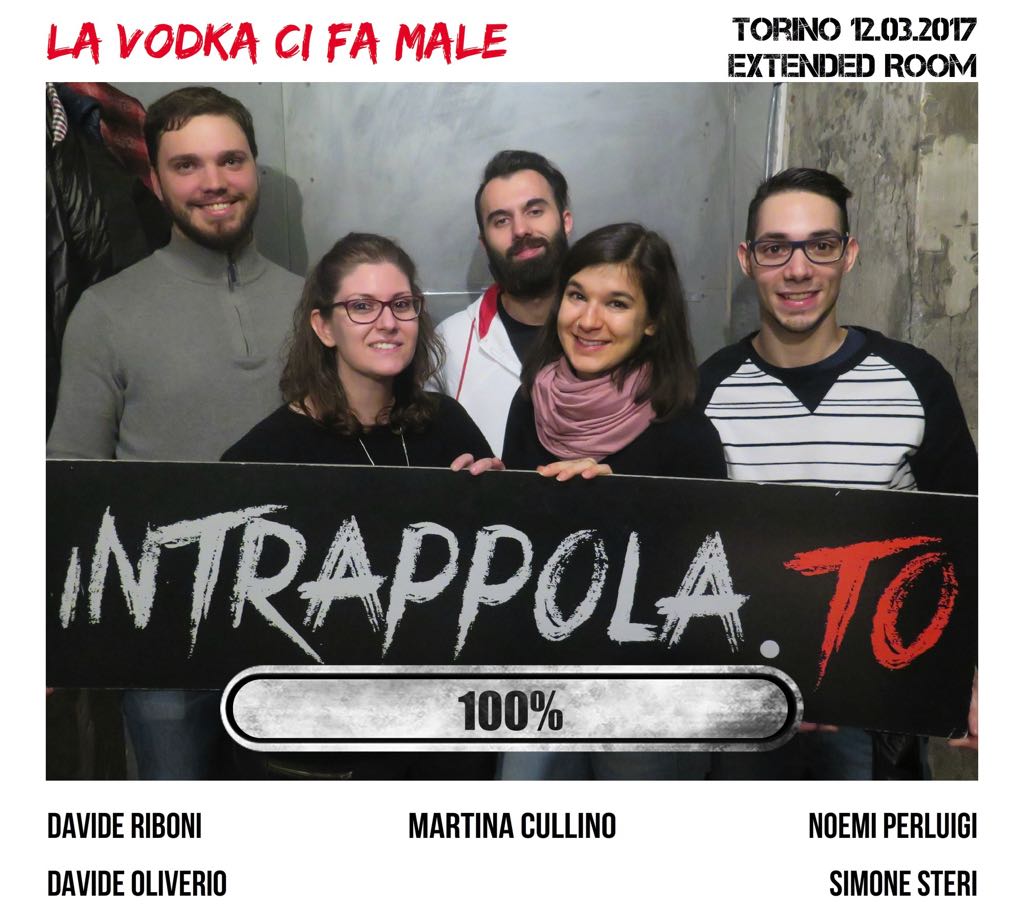 Il gruppo la vodka ci fa male è fuggito dalla nostra escape room Extended Room