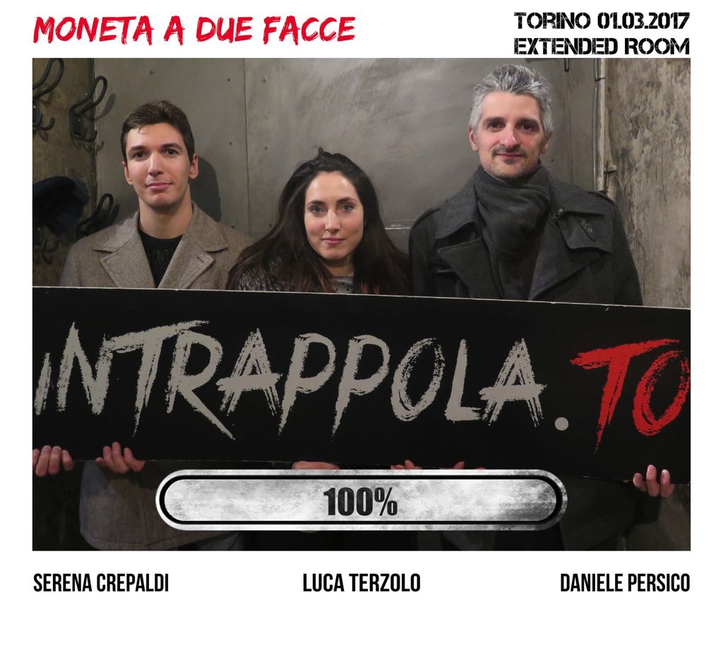 Il gruppo moneta a due facce è fuggito dalla nostra escape room Extended Room