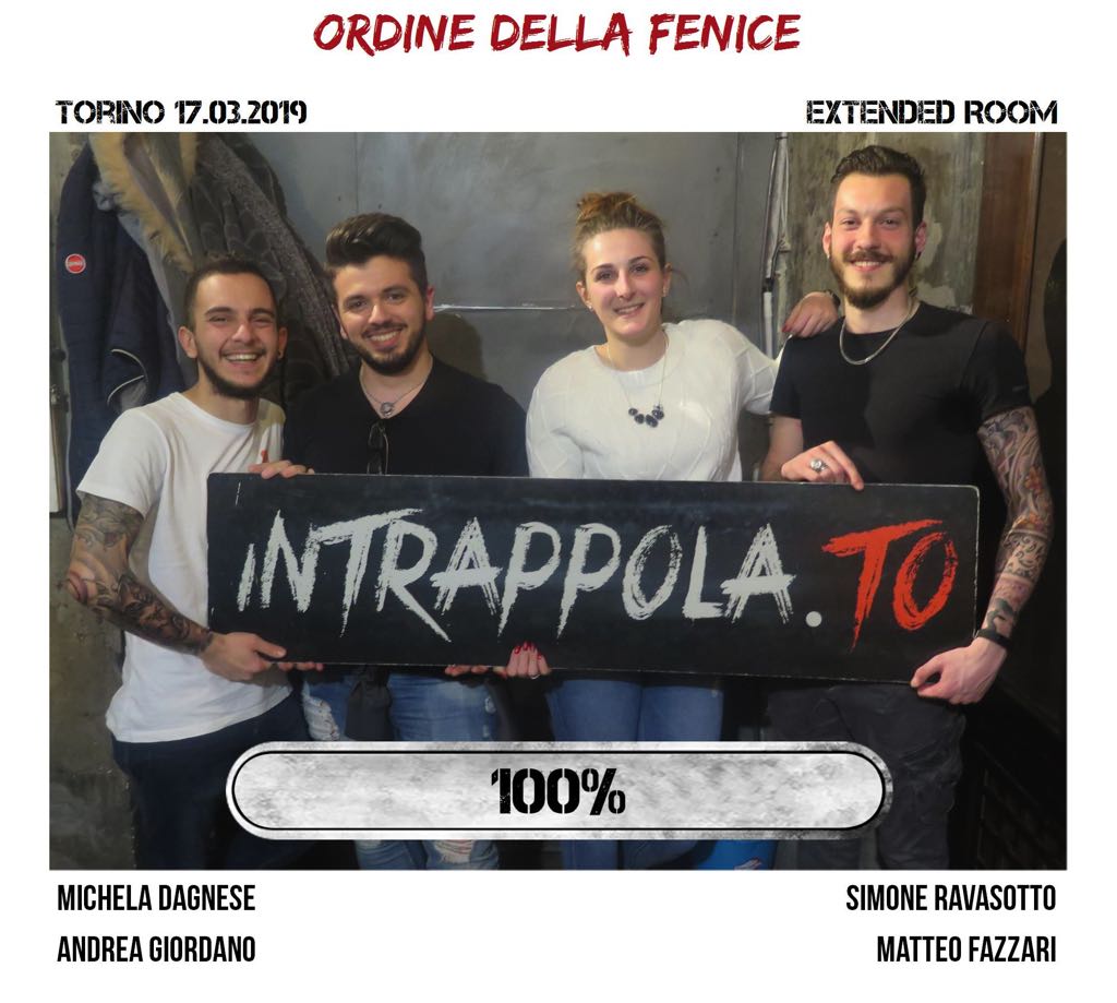 Il gruppo ordine della fenice è fuggito dalla nostra escape room Extended Room