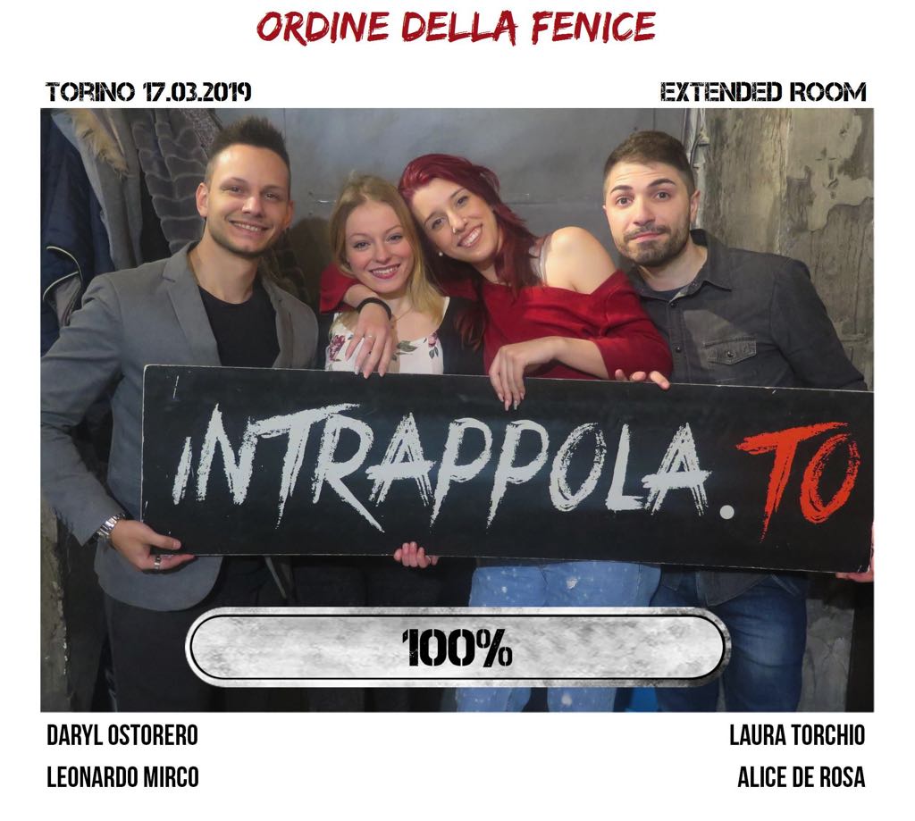 Il gruppo ordine della fenice è fuggito dalla nostra escape room Extended Room