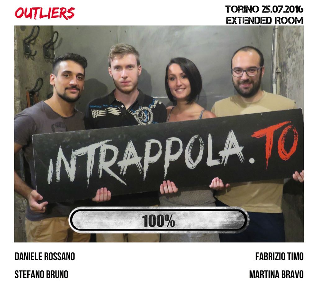 Il gruppo outliers è fuggito dalla nostra escape room Extended Room