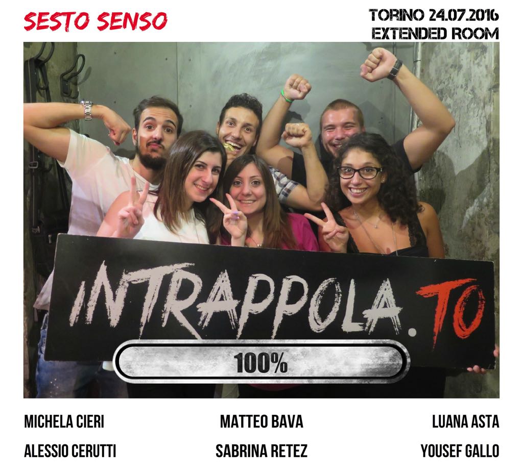 Il gruppo sesto senso è fuggito dalla nostra escape room Extended Room