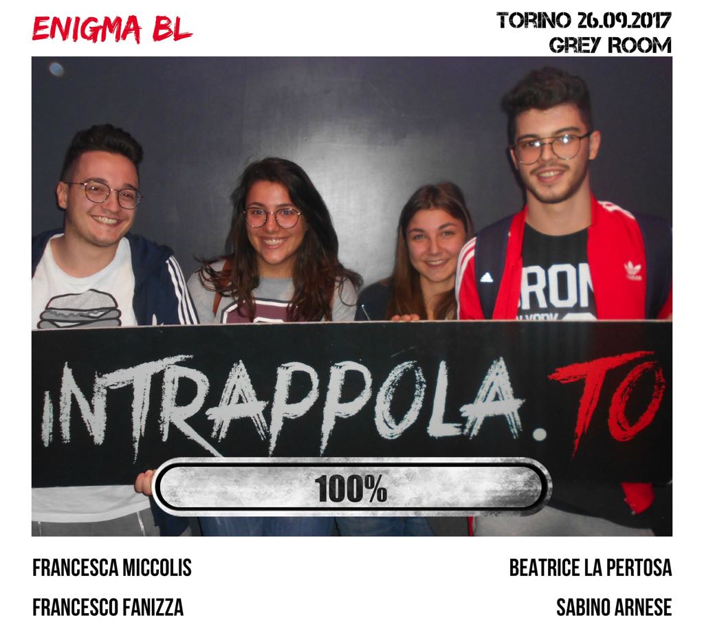 Il gruppo Enigma BL è fuggito dalla nostra escape room 