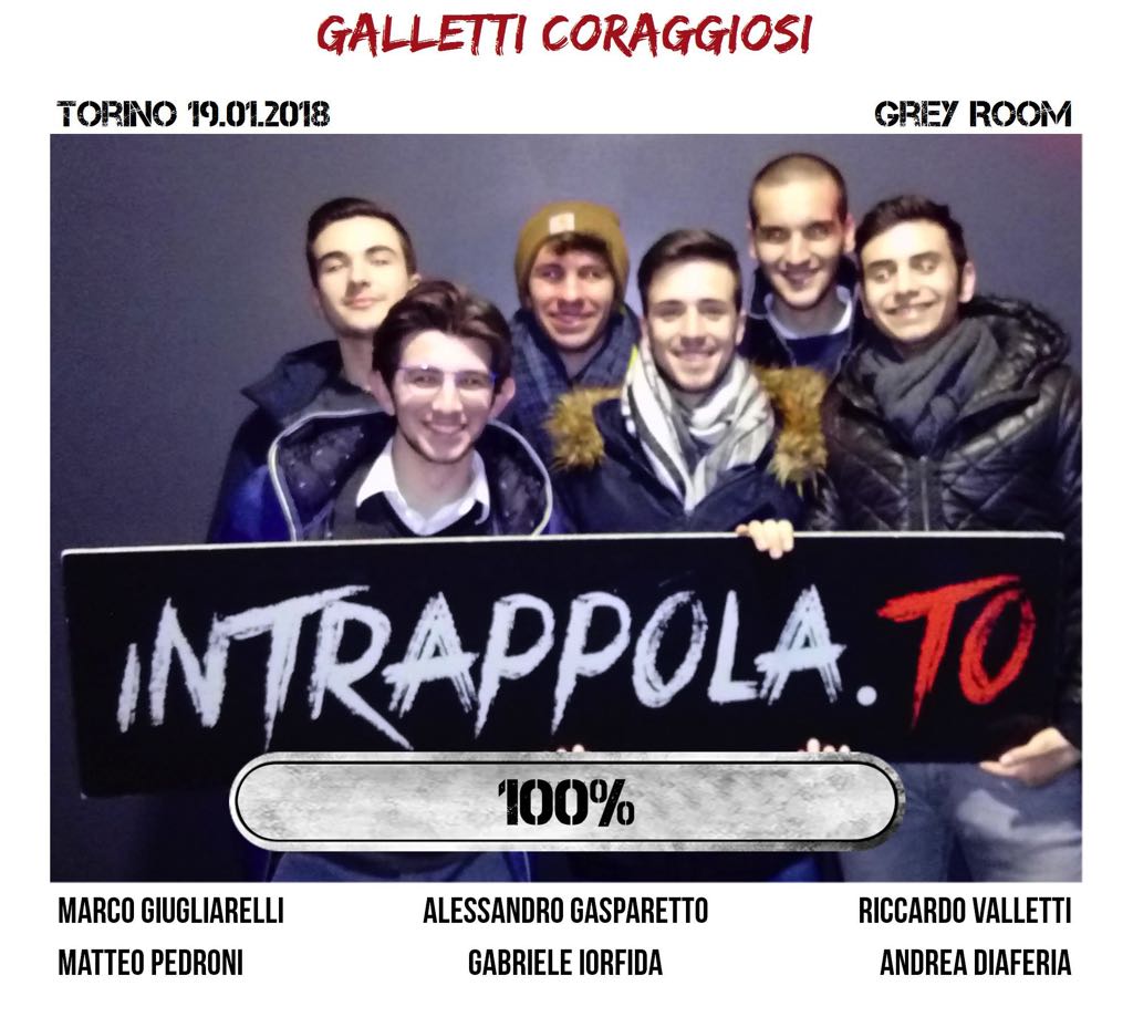 Il gruppo GALLETTI CORAGGIOSI è fuggito dalla nostra escape room 