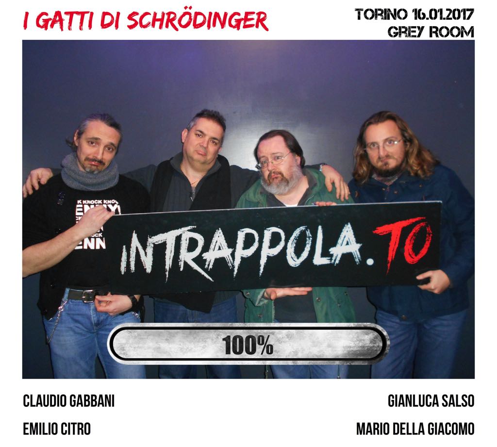 Il gruppo I Gatti di Schrödinger è fuggito dalla nostra escape room 