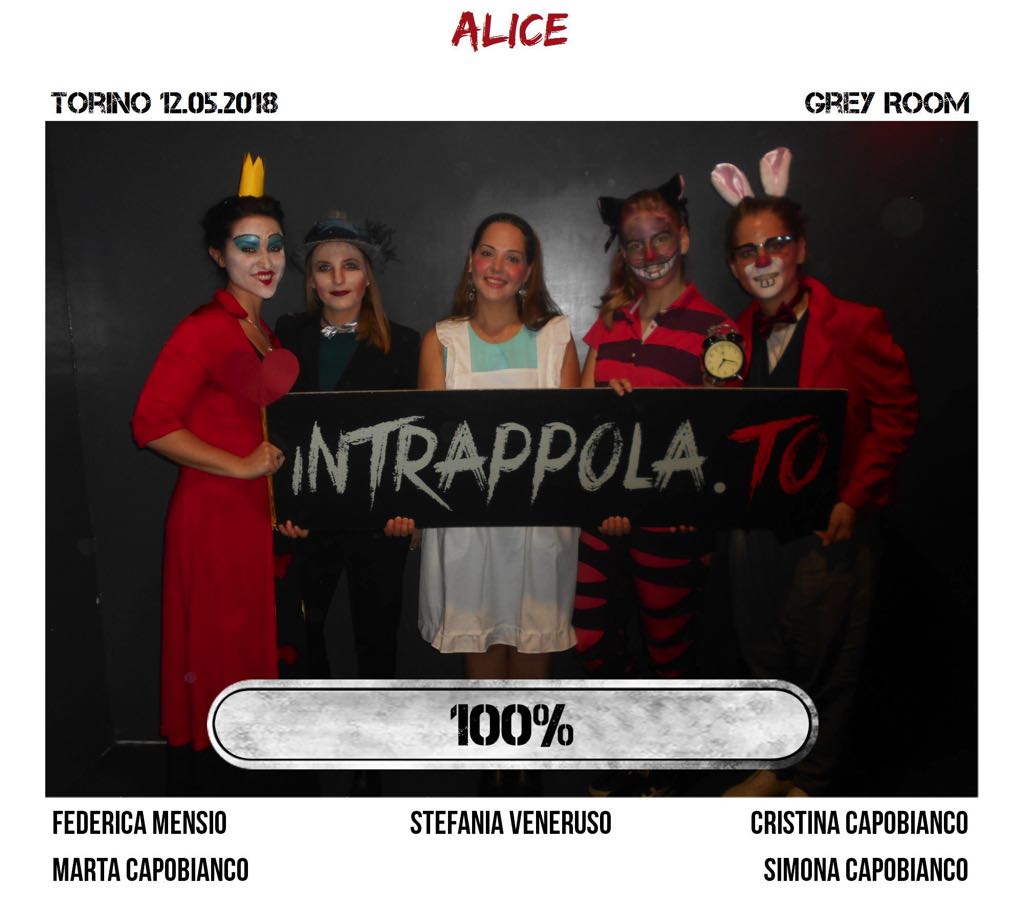 Il gruppo alice è fuggito dalla nostra escape room 