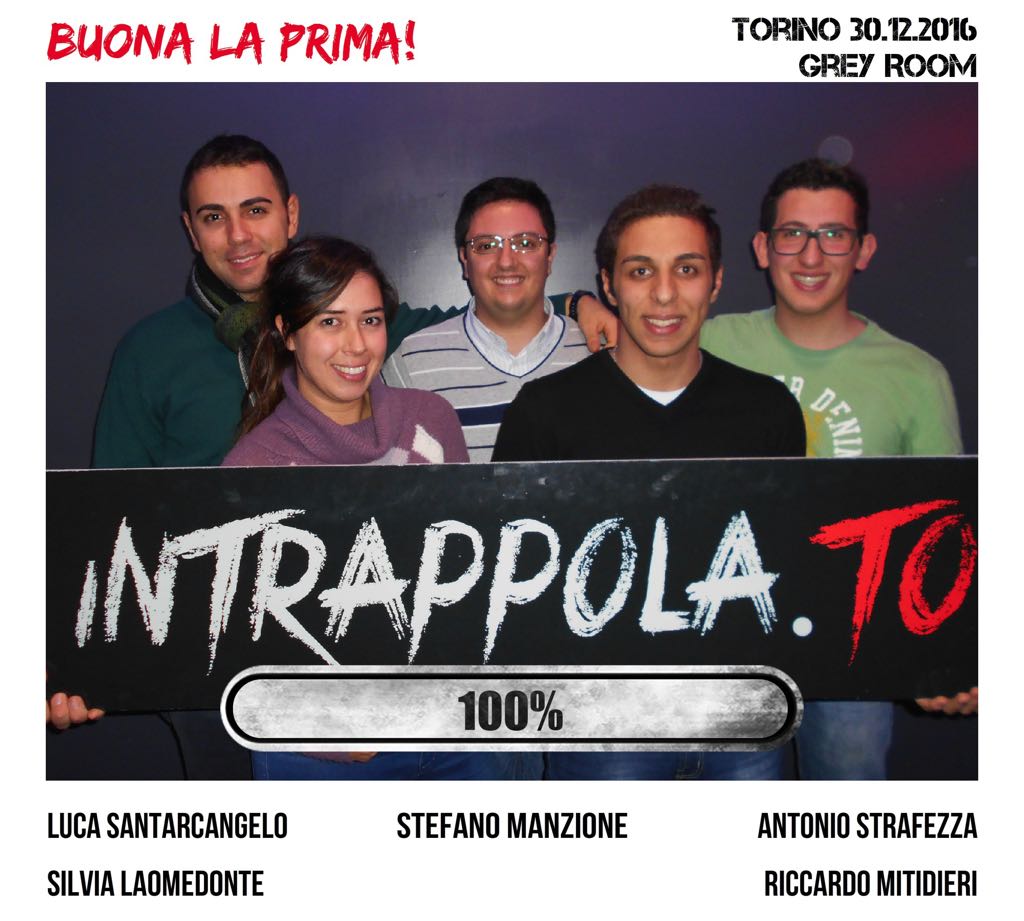Il gruppo buona la prima! è fuggito dalla nostra escape room 