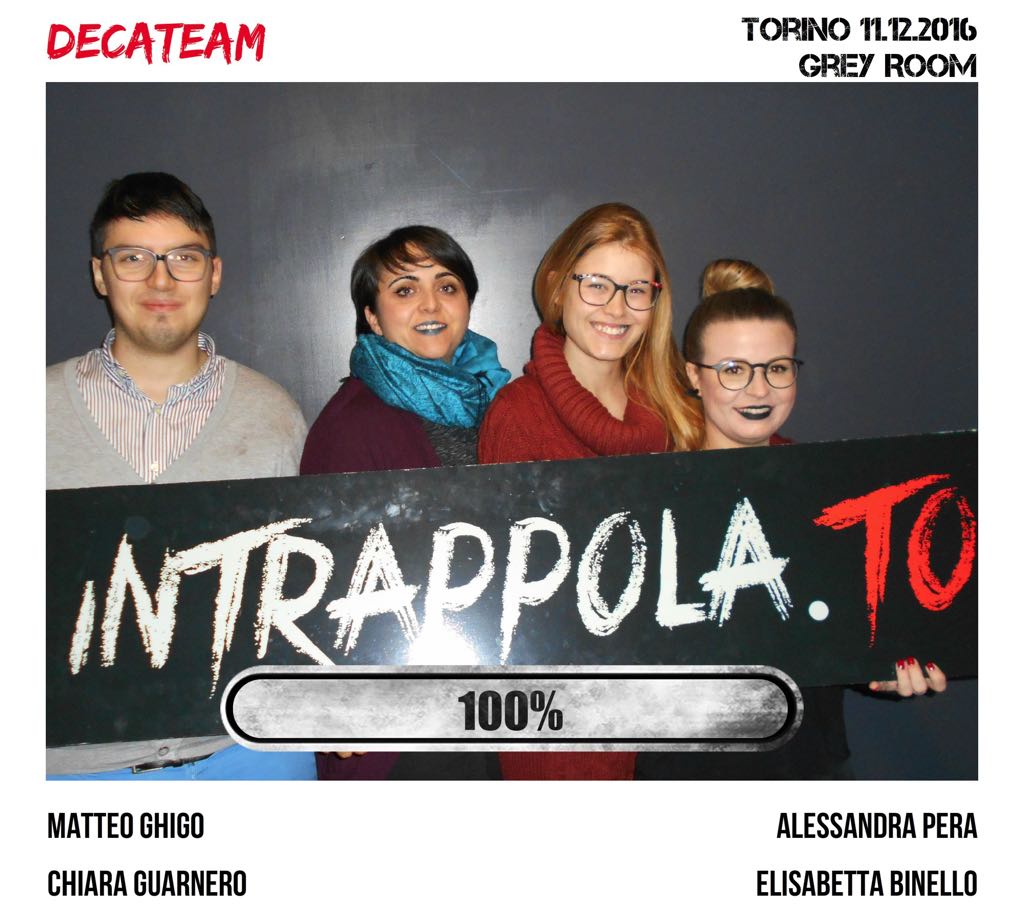 Il gruppo decateam è fuggito dalla nostra escape room 