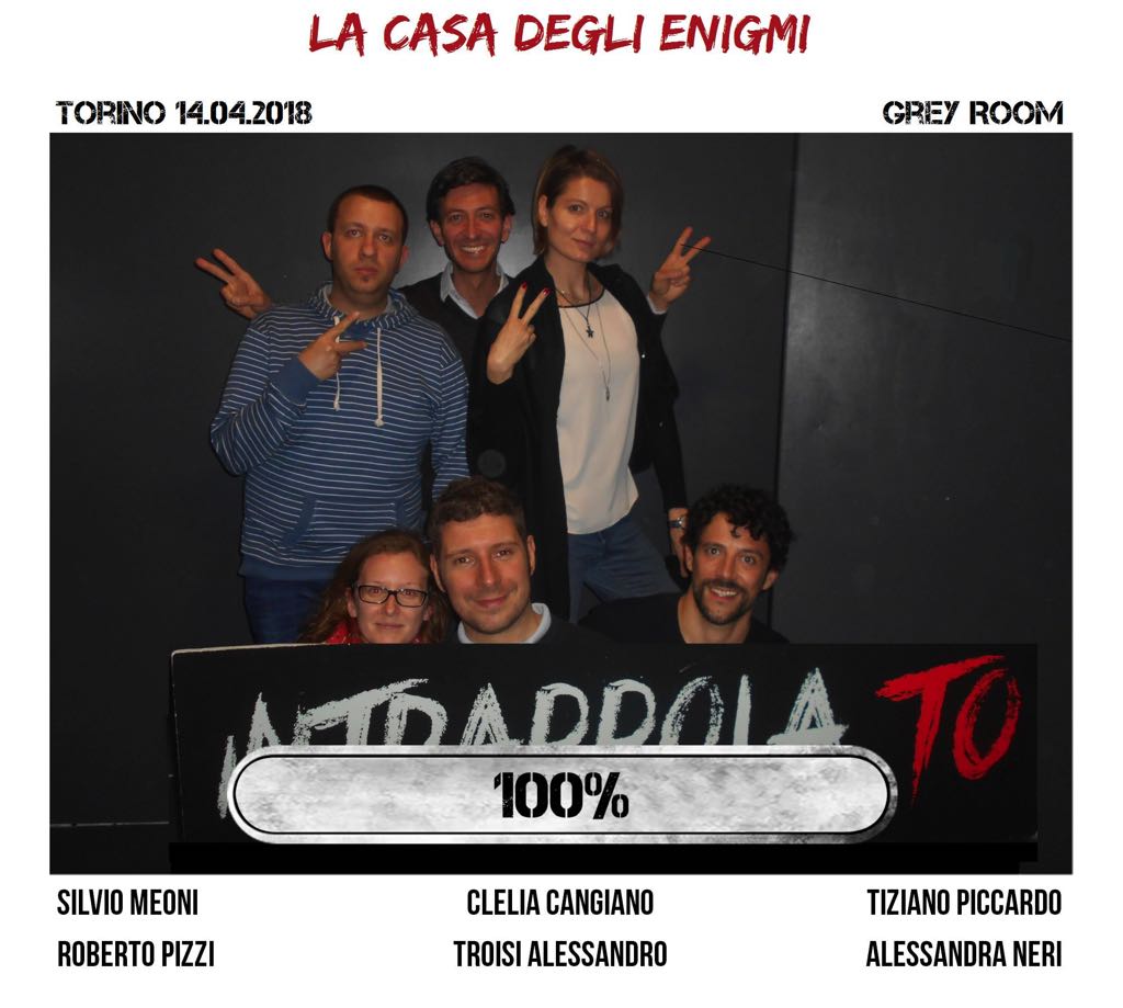 Il gruppo la casa degli enigmi è fuggito dalla nostra escape room 