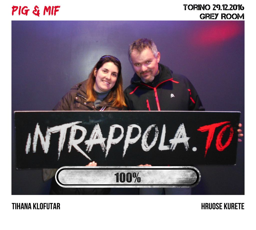 Il gruppo pig & mif è fuggito dalla nostra escape room 