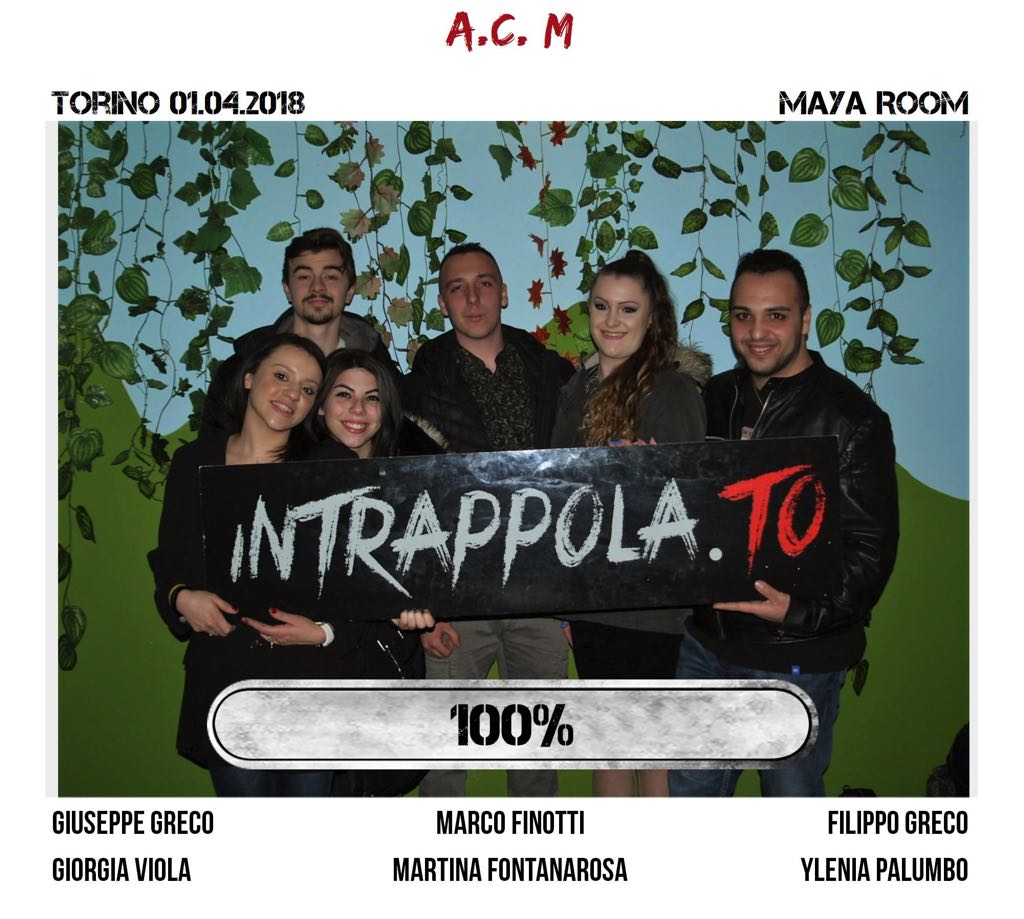 Il gruppo A.C. M è fuggito dalla nostra escape room Maya Room
