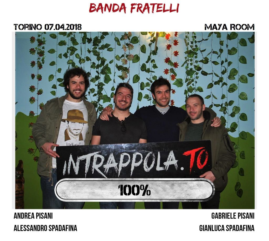 Il gruppo Banda fratelli è fuggito dalla nostra escape room Maya Room