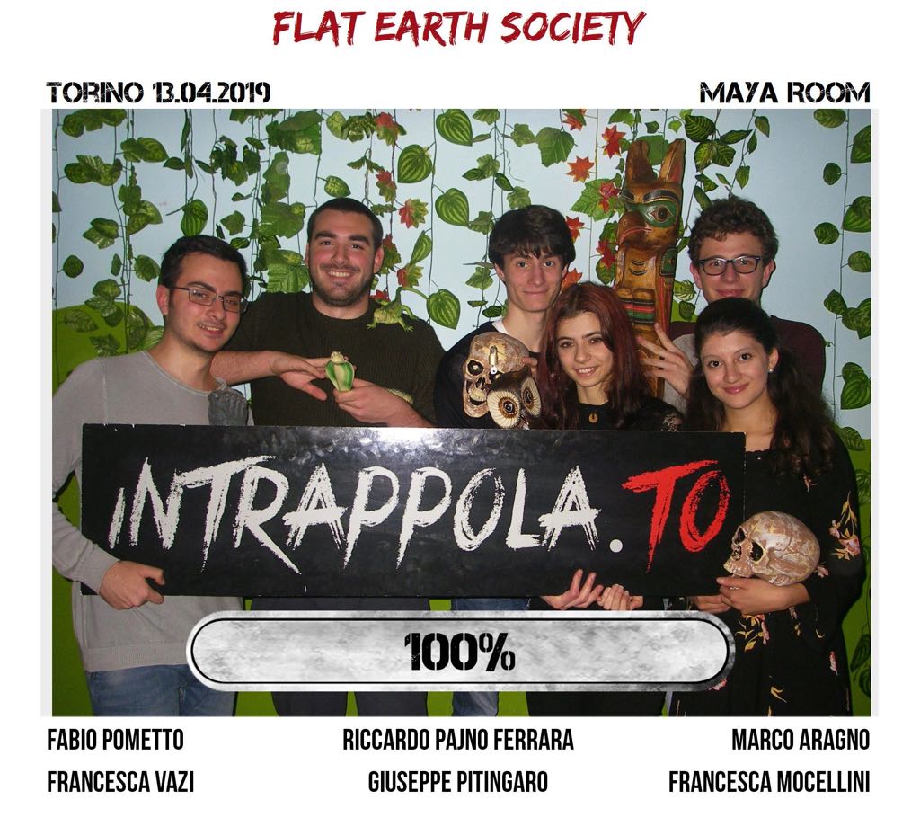 Il gruppo Flat earth society è fuggito dalla nostra escape room Maya Room