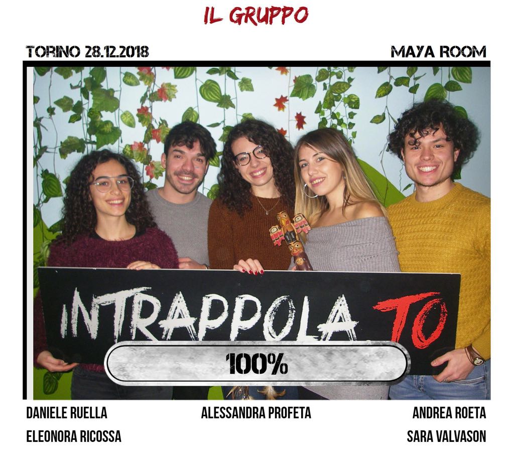 Il gruppo Il Gruppo è fuggito dalla nostra escape room Maya Room