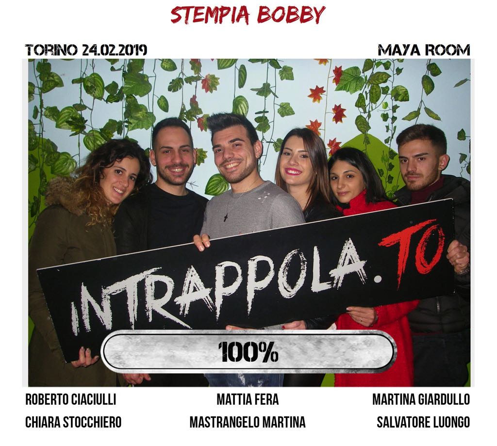 Il gruppo Stempia Bobby è fuggito dalla nostra escape room Maya Room
