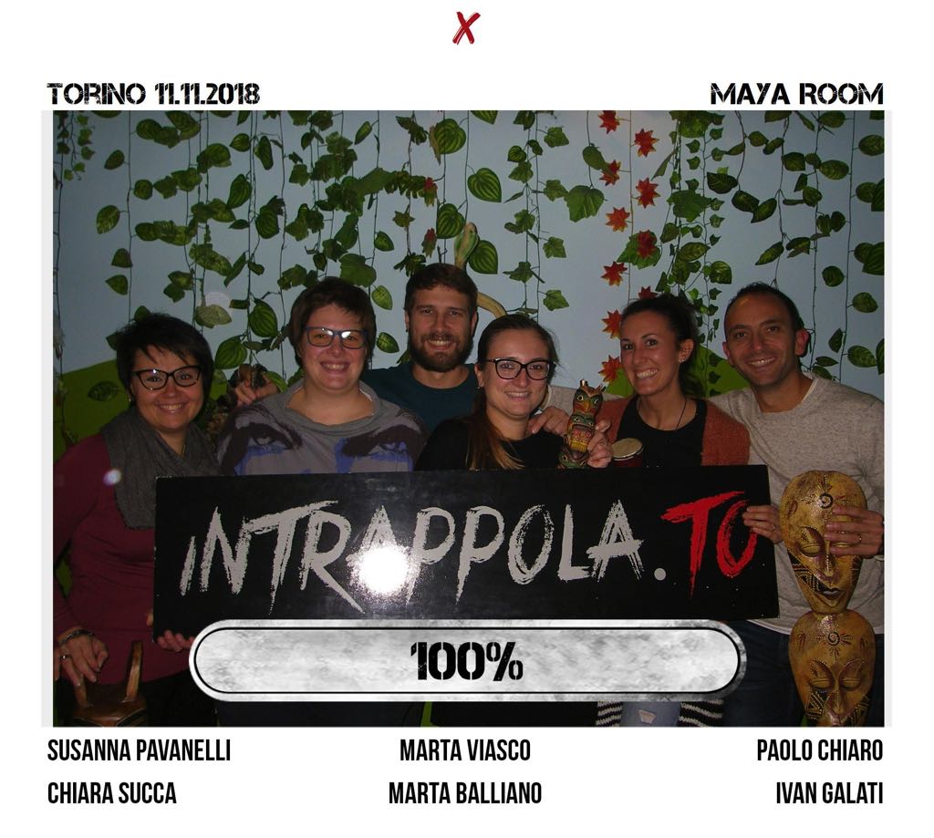 Il gruppo X è fuggito dalla nostra escape room Maya Room