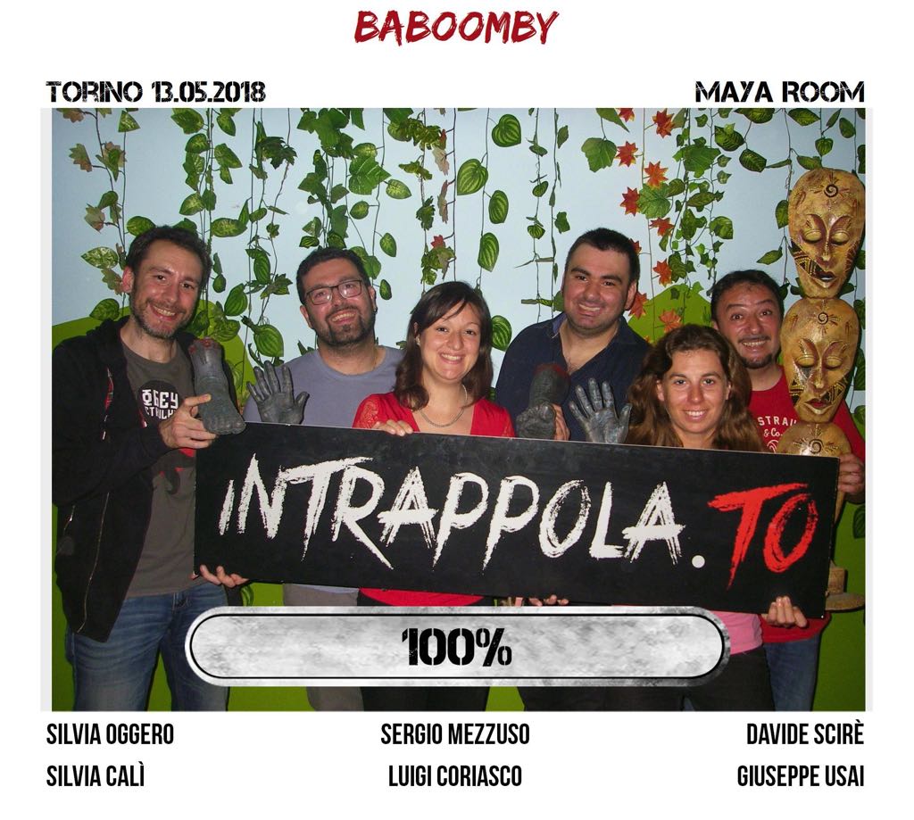 Il gruppo baboomby è fuggito dalla nostra escape room Maya Room