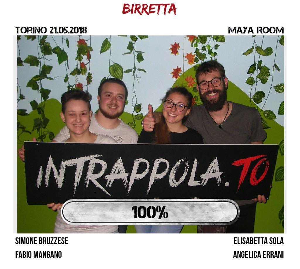 Il gruppo birretta è fuggito dalla nostra escape room Maya Room