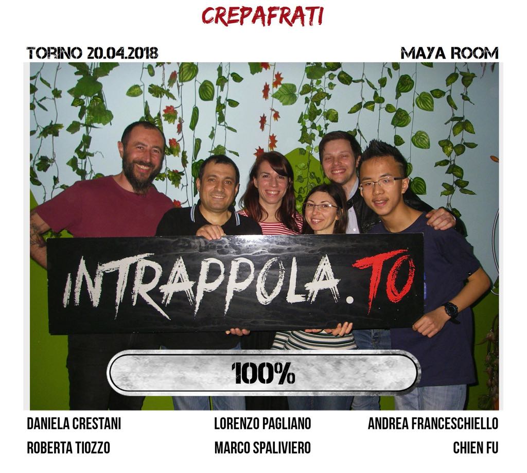 Il gruppo crepafrati è fuggito dalla nostra escape room Maya Room