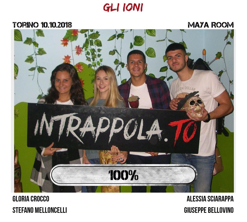Il gruppo gli ioni è fuggito dalla nostra escape room Maya Room