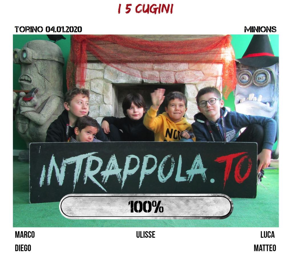 Il gruppo i 5 cugini è fuggito dalla nostra escape room 