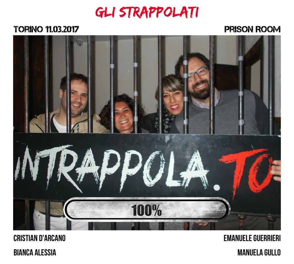 Il gruppo gli strappolati è fuggito dalla nostra escape room Prison Room