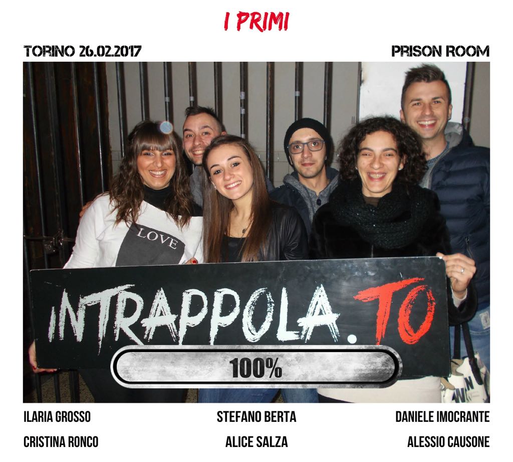 Il gruppo i primi è fuggito dalla nostra escape room Prison Room