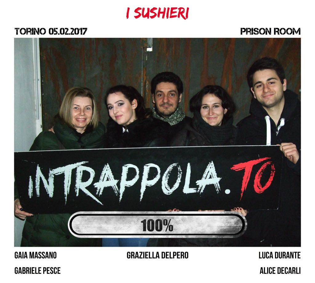Il gruppo i sushieri è fuggito dalla nostra escape room Prison Room