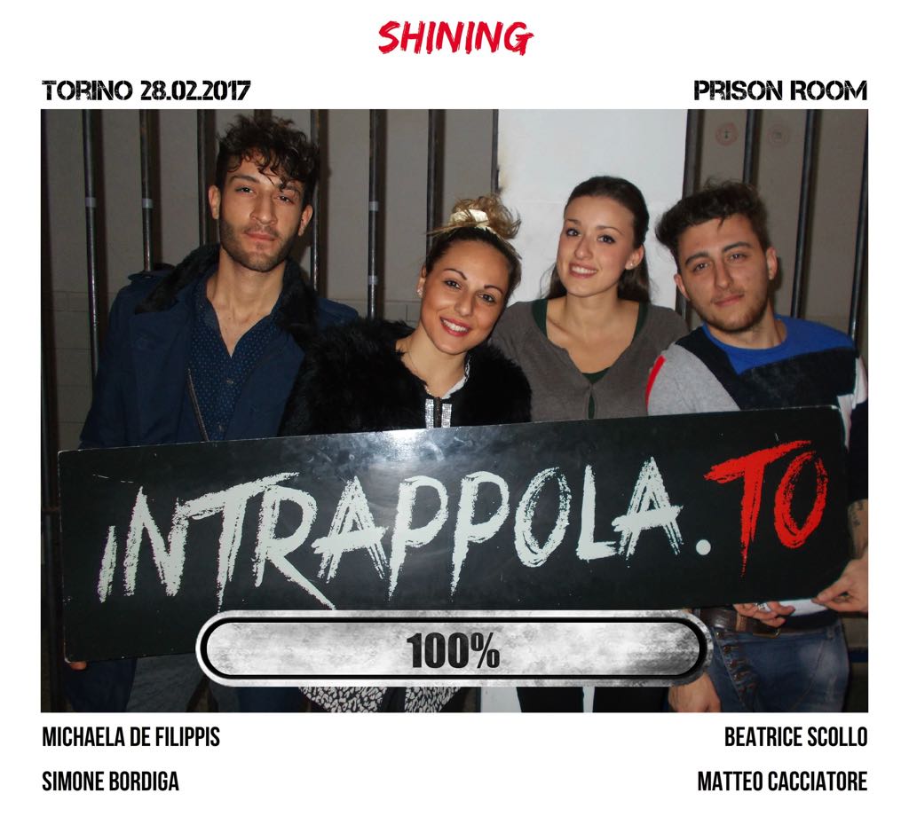 Il gruppo shining è fuggito dalla nostra escape room Prison Room
