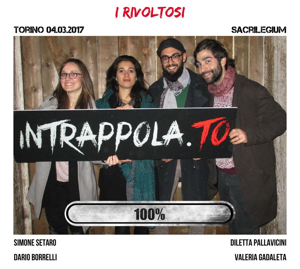 Il gruppo I Rivoltosi è fuggito dalla nostra escape room Sacrilegium