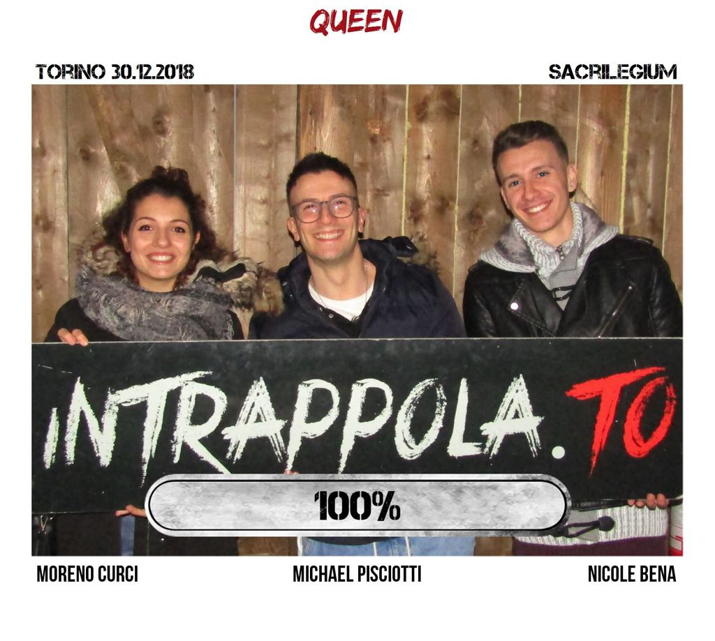 Il gruppo queen è fuggito dalla nostra escape room Sacrilegium