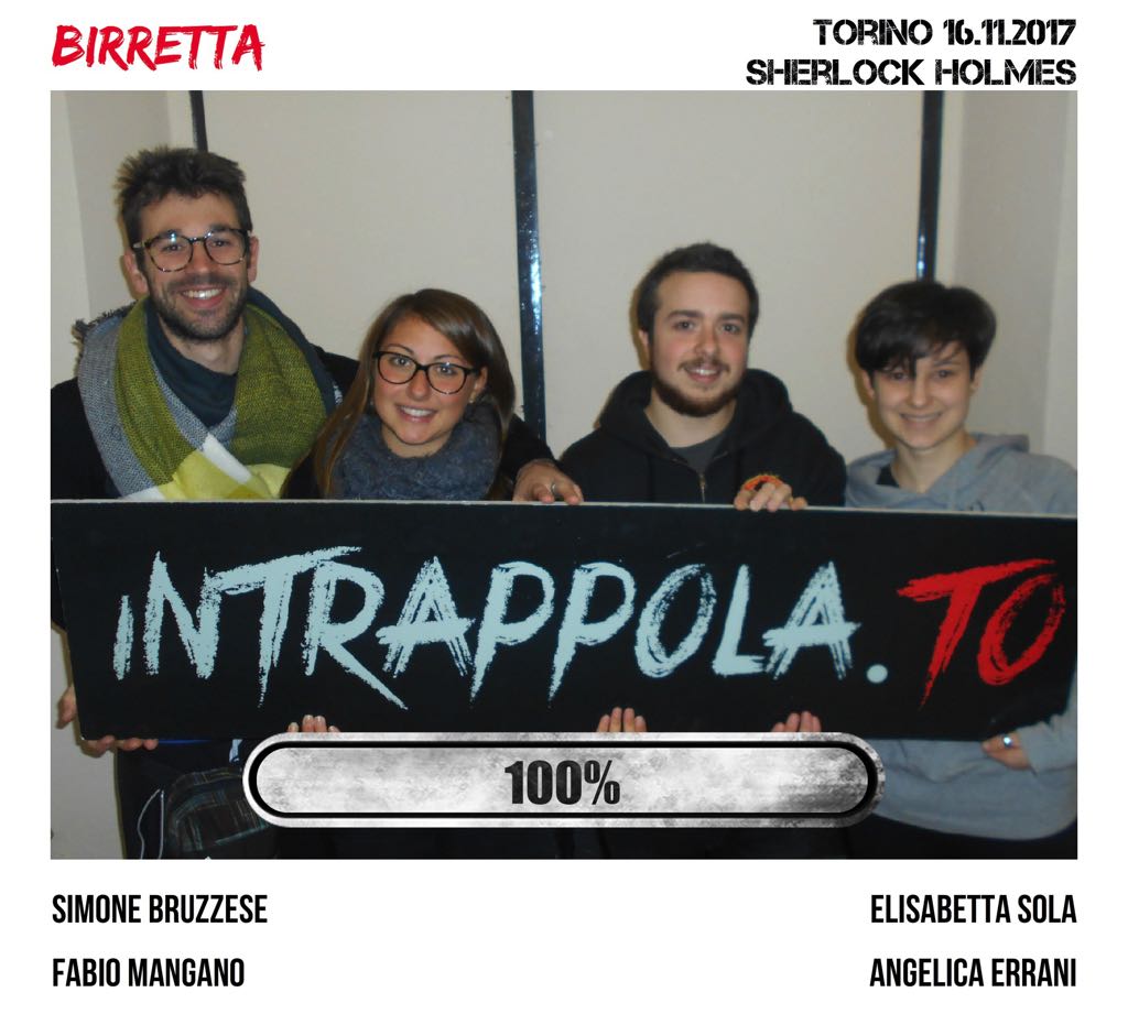 Il gruppo Birretta è fuggito dalla nostra escape room Sherlock Holmes