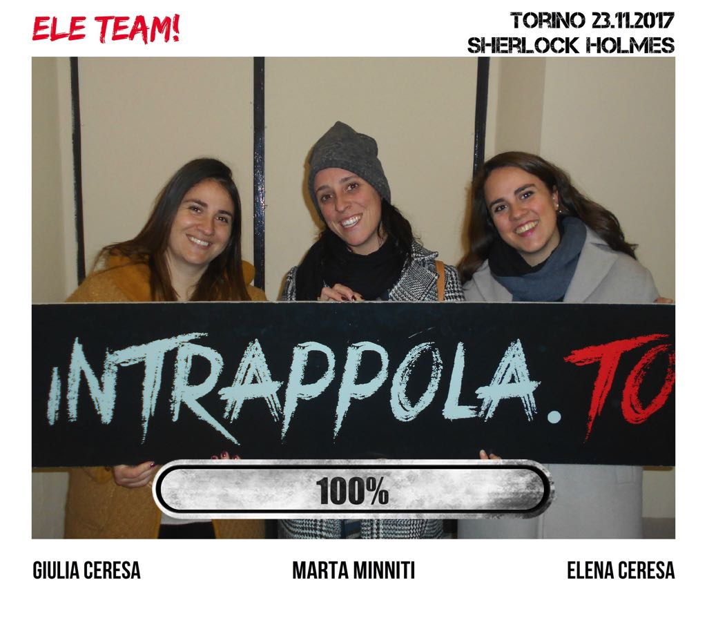 Il gruppo Ele team! è fuggito dalla nostra escape room Sherlock Holmes