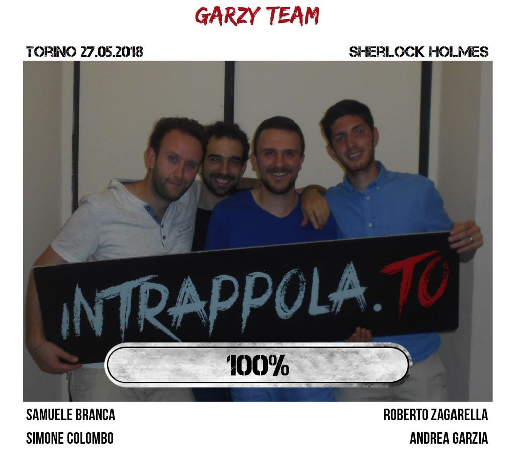Il gruppo garzy team è fuggito dalla nostra escape room Sherlock Holmes