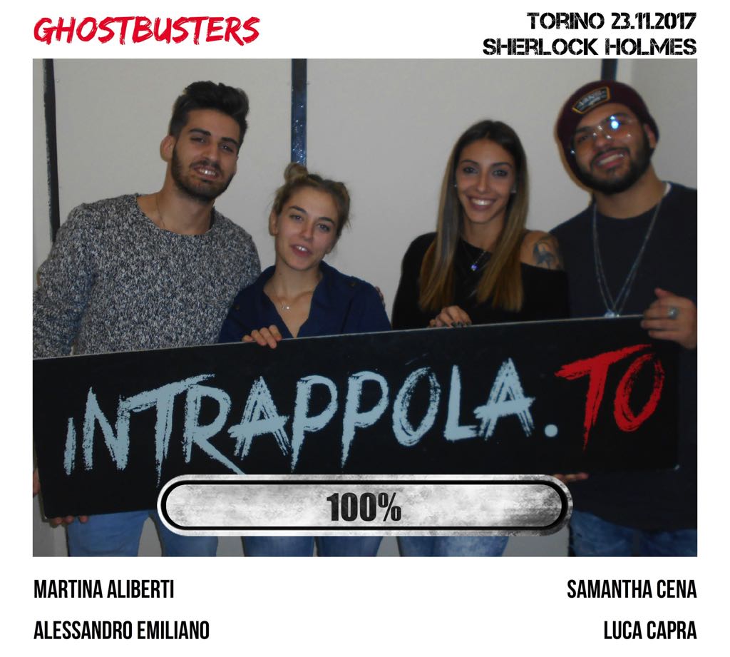 Il gruppo ghostbusters è fuggito dalla nostra escape room Sherlock Holmes