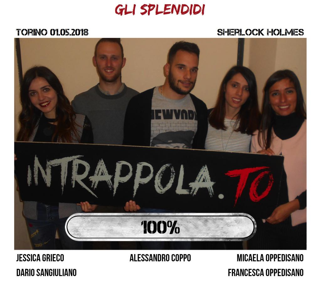 Il gruppo gli splendidi è fuggito dalla nostra escape room Sherlock Holmes