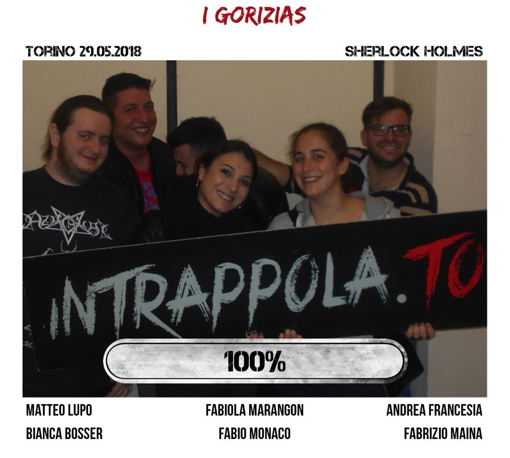 Il gruppo i gorizias è fuggito dalla nostra escape room Sherlock Holmes