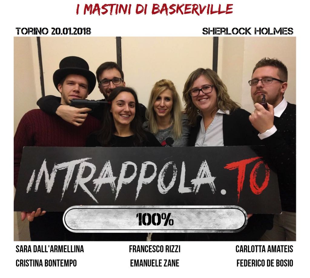 Il gruppo i mastini di baskerville è fuggito dalla nostra escape room Sherlock Holmes