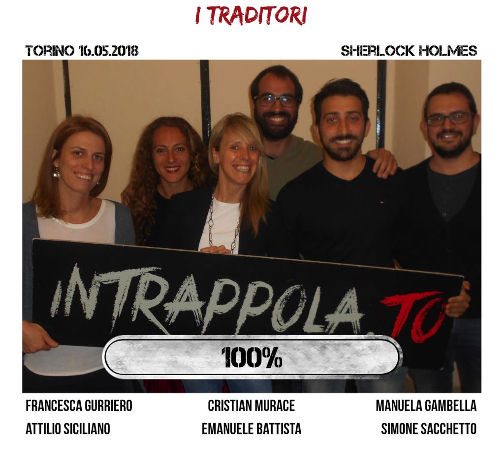 Il gruppo i traditori è fuggito dalla nostra escape room Sherlock Holmes