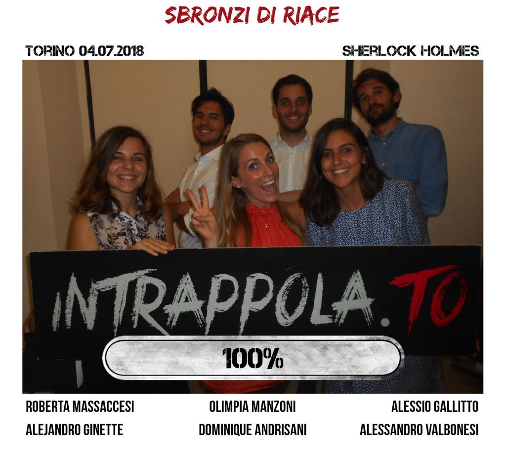 Il gruppo sbronzi di riace è fuggito dalla nostra escape room Sherlock Holmes