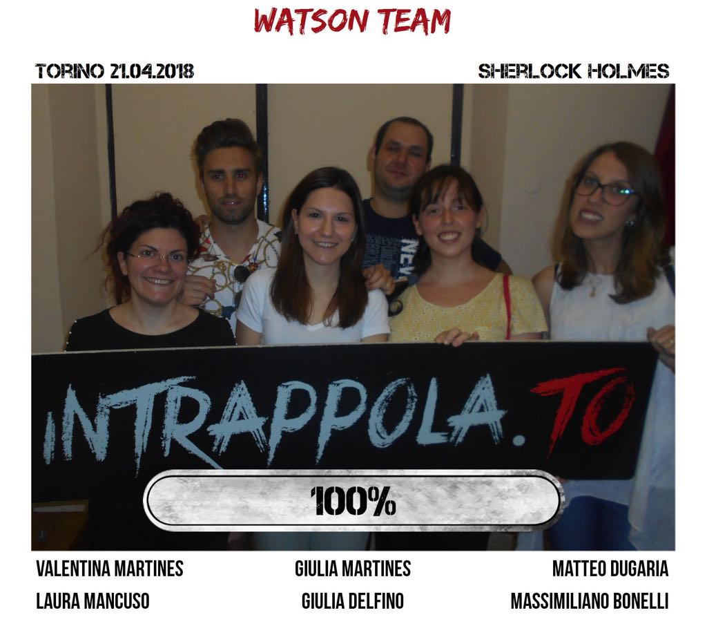 Il gruppo watson team è fuggito dalla nostra escape room Sherlock Holmes
