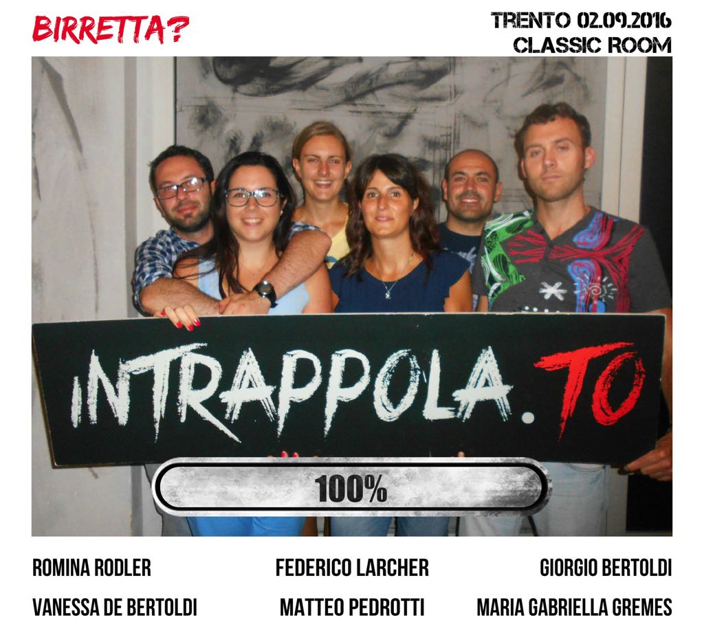 Il gruppo Birretta? è fuggito dalla nostra escape room Classic Room