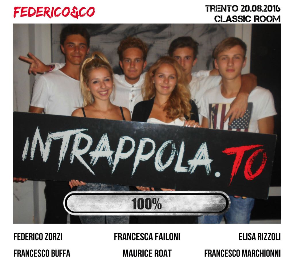 Il gruppo Federico&co è fuggito dalla nostra escape room Classic Room