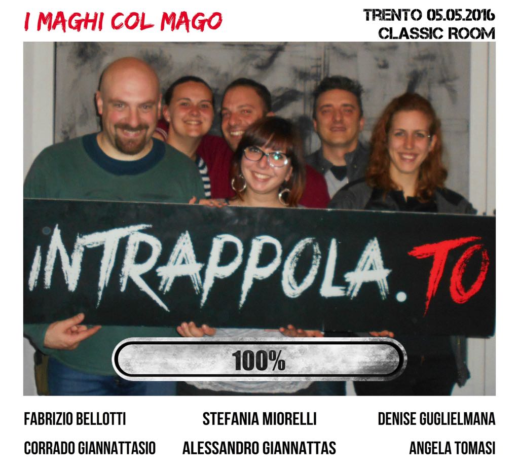 Il gruppo I maghi col mago è fuggito dalla nostra escape room Classic Room