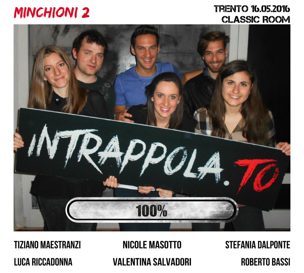 Il gruppo Minchioni 2 è fuggito dalla nostra escape room Classic Room