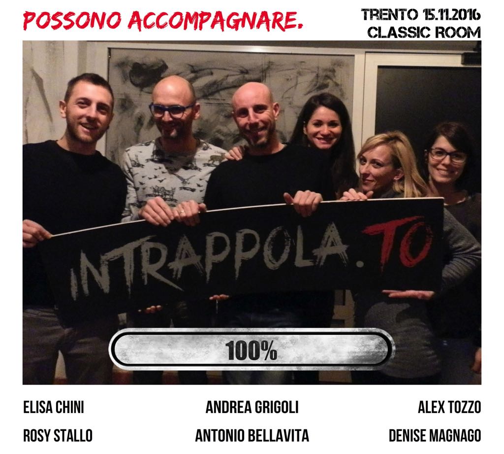 Il gruppo Possono accompagnare...solo è fuggito dalla nostra escape room Classic Room