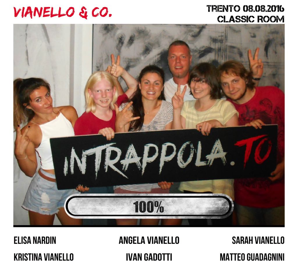 Il gruppo Vianello & Co. è fuggito dalla nostra escape room Classic Room